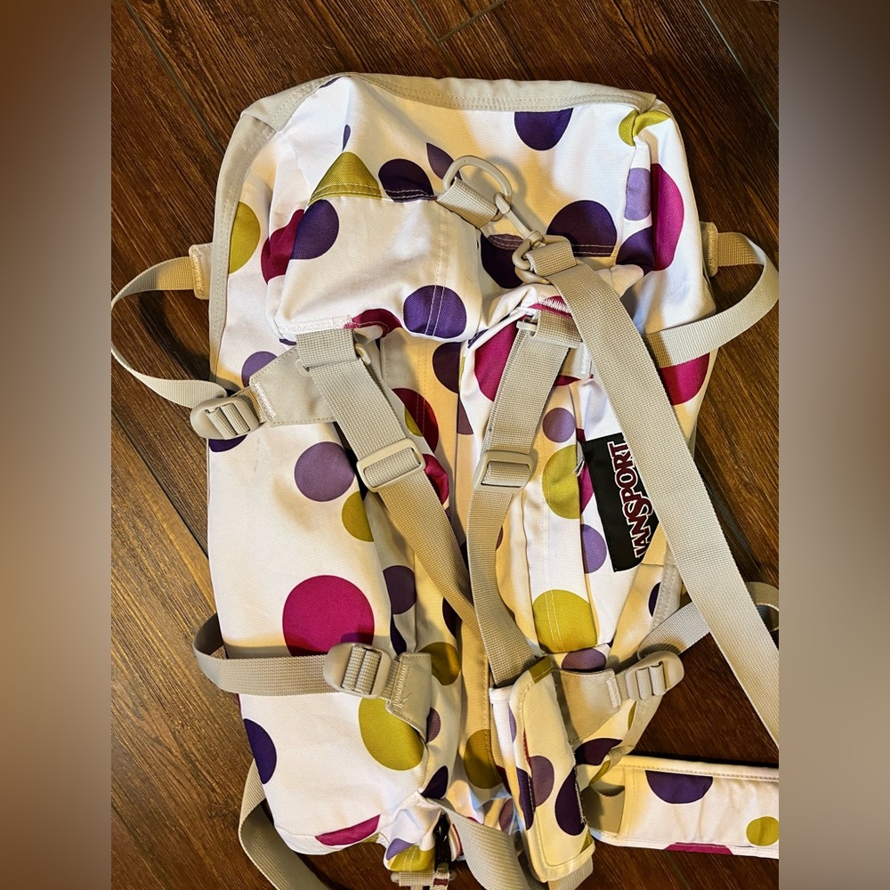 JanSport polka dot duffle bag. - Picture 4 of 16